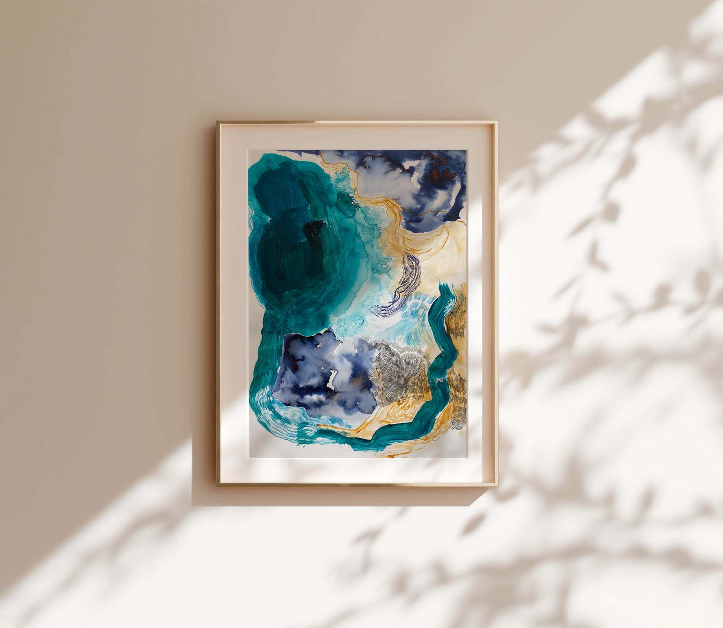 Emerald Green Waters Print Framed