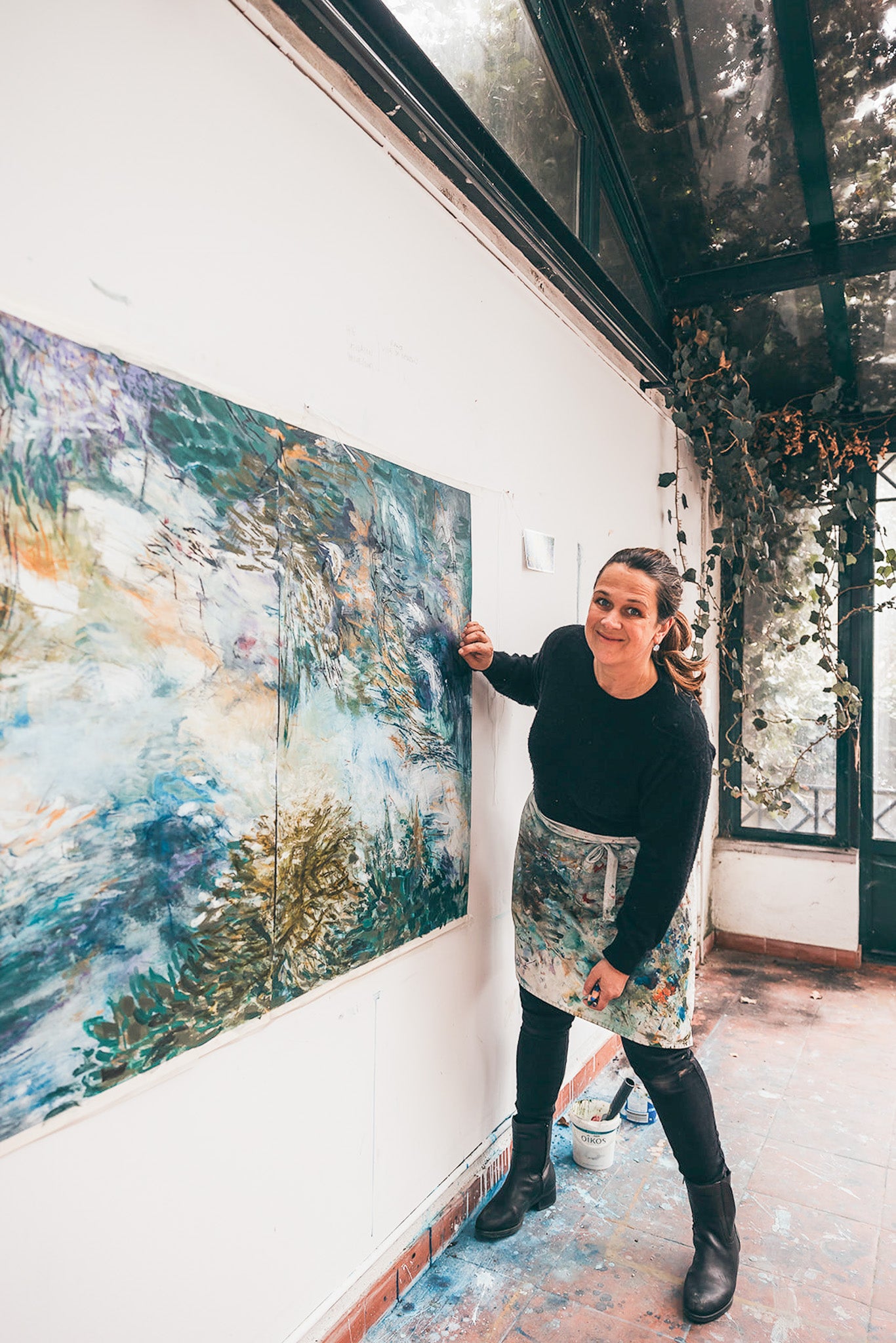 Joana Mollet Artist Painting Peters Garden Abstract
