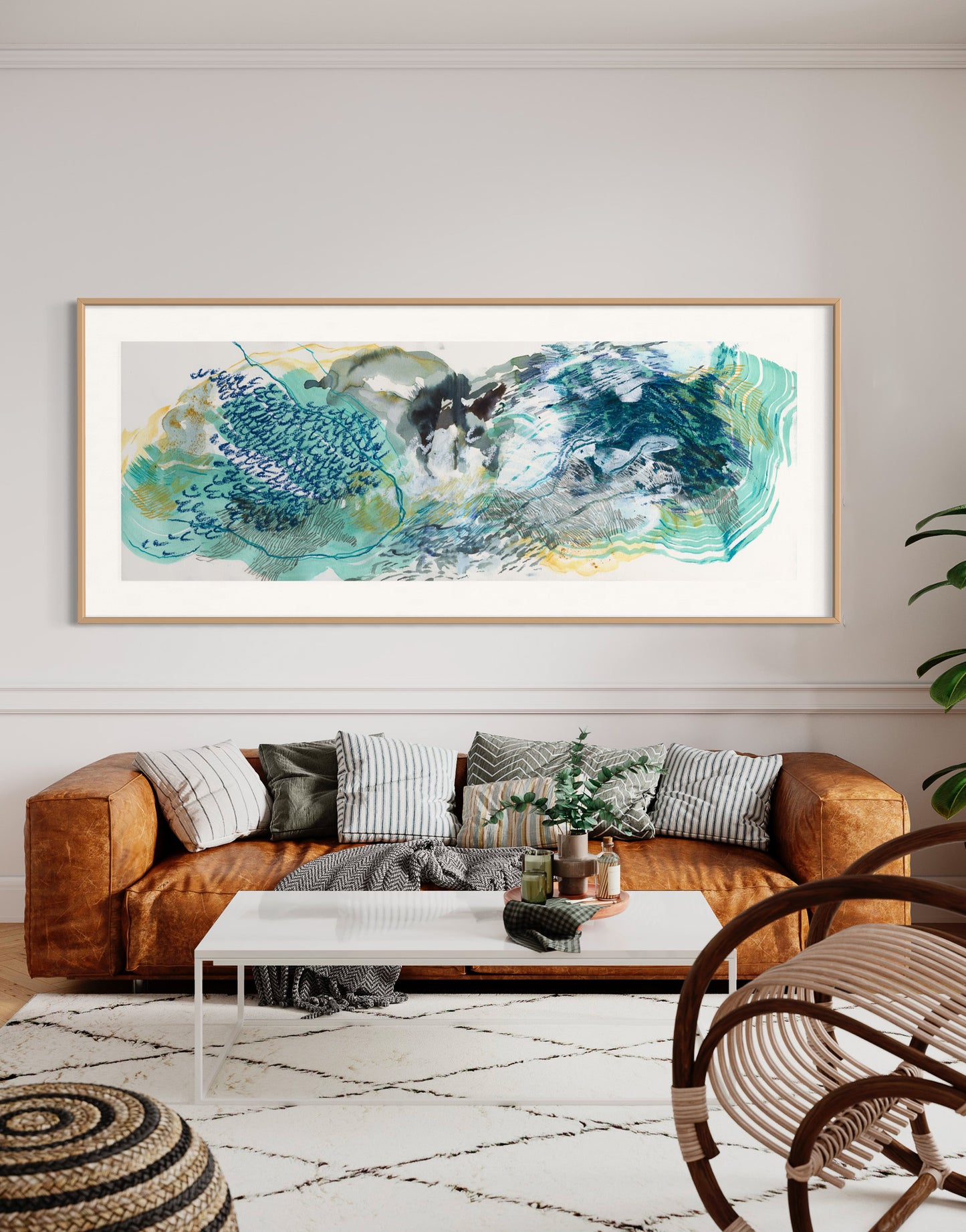 Ocean Sway Limited Edition Fine art print in living room