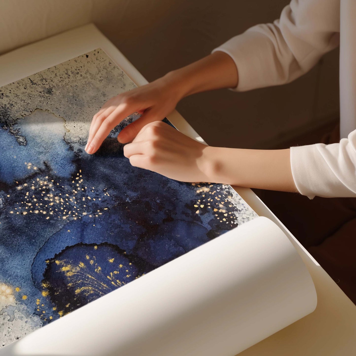 Phosphorescence I Fine Art Print being packed