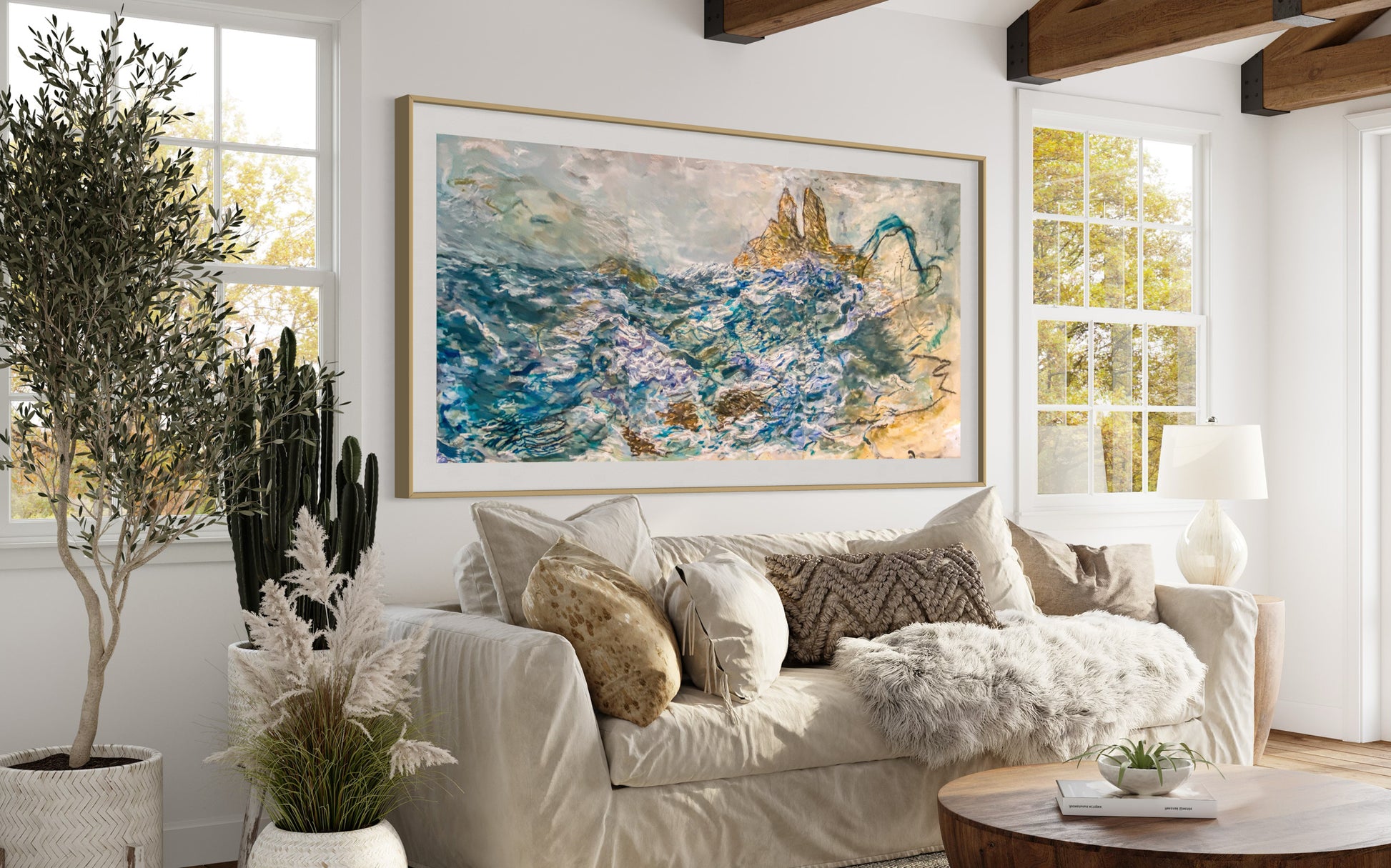 Wild Atlantic coast Artwork  in living room