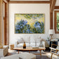 Agapanthus floral abstract artwork in living room