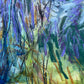 Detail Peters Garden Original Abstract Floral painting lilac