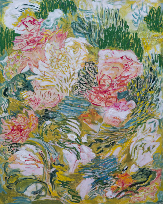 The Sisters floral abstract painting