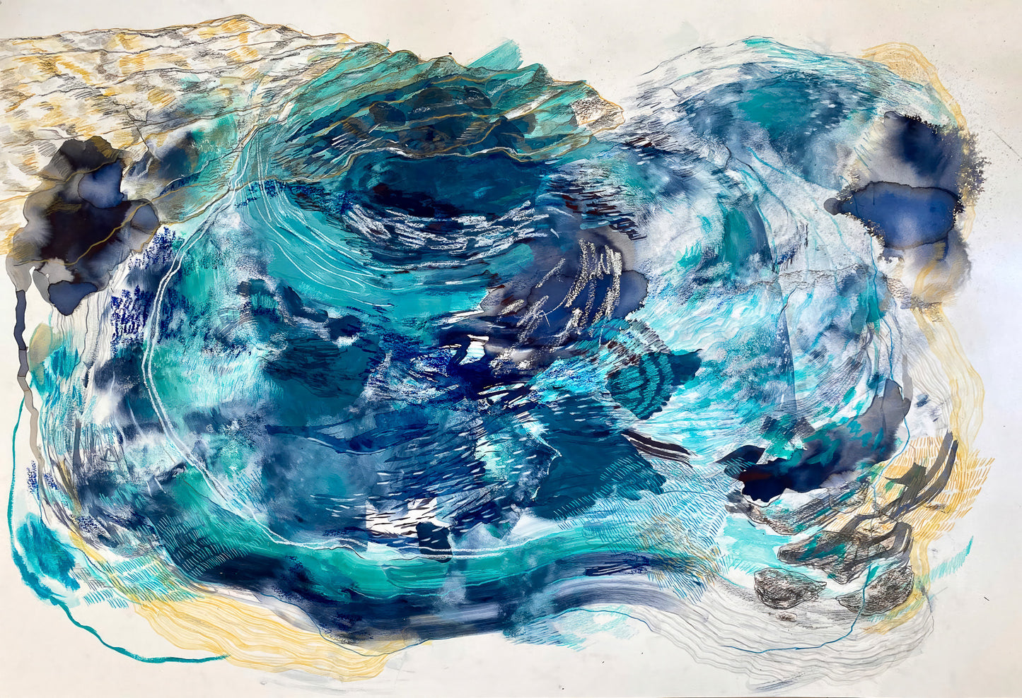 Abstract wild waves ocean abstract masirah island oman