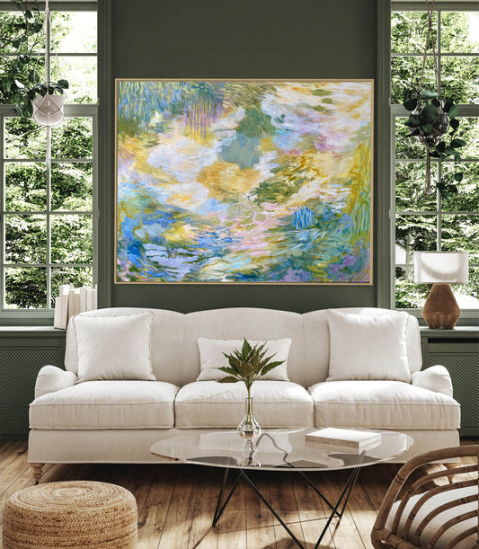 Peter's Garden Original Artwork in liviing room