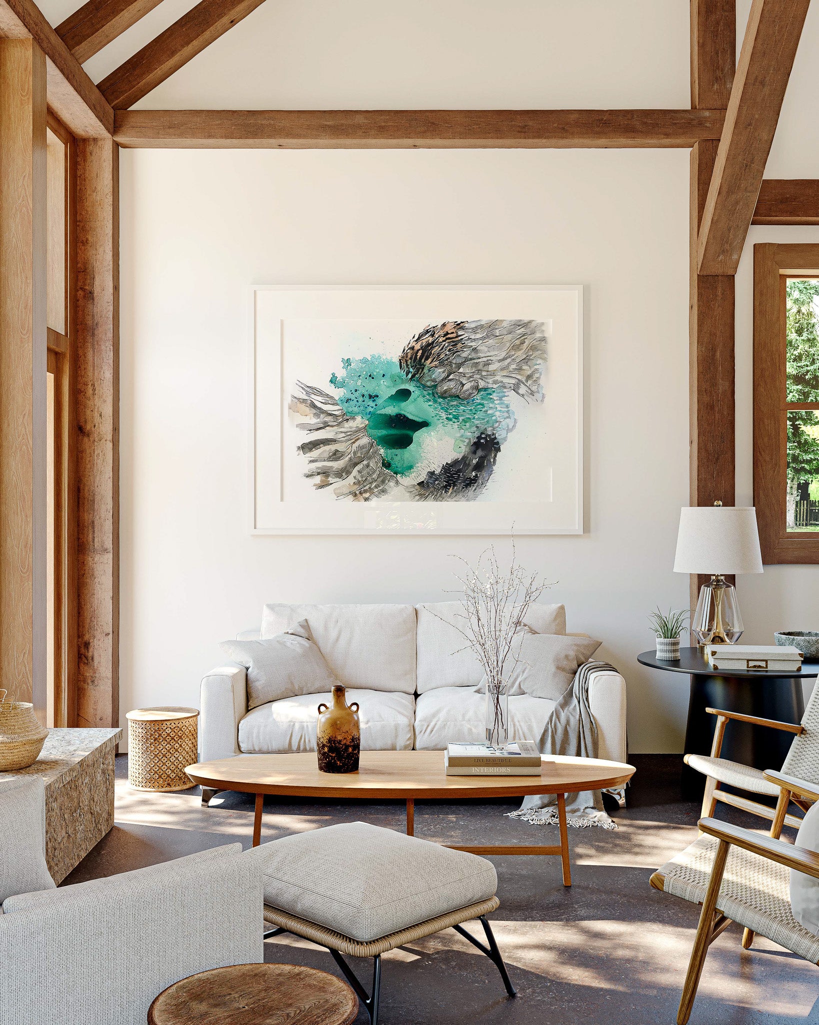 Wadi Arbeieen print in livingroom