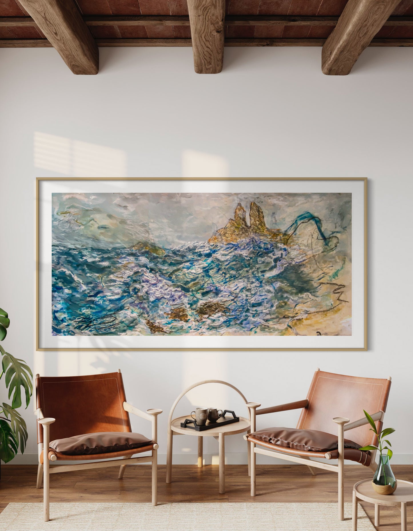 Wild Atlantic coast Artwork  in living room 