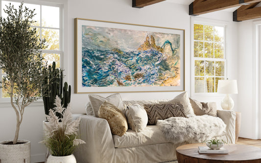 Wild Atlantic coast Artwork  in living room 